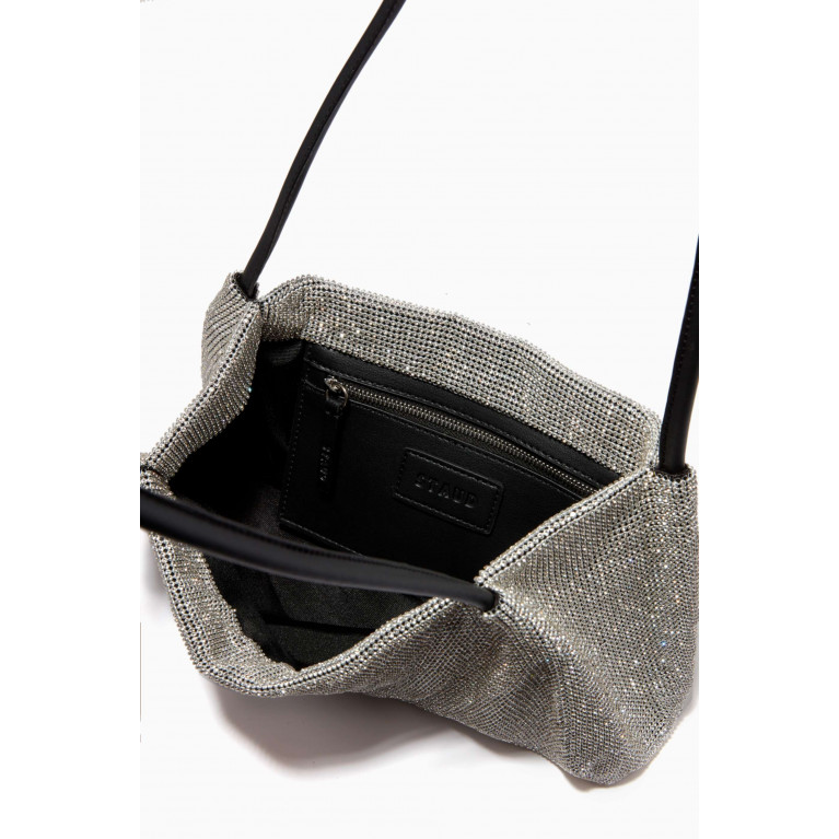 Staud - Penny Crystal-embellished Shoulder Bag Black