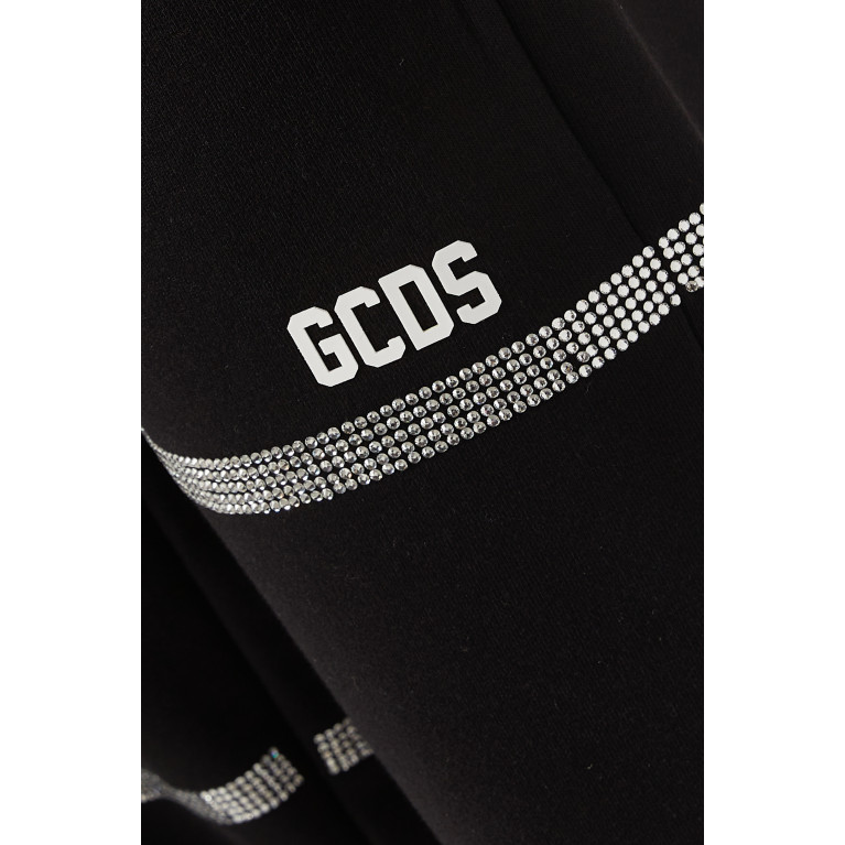 GCDS - Bling Logo Sweatpants in Jersey Black