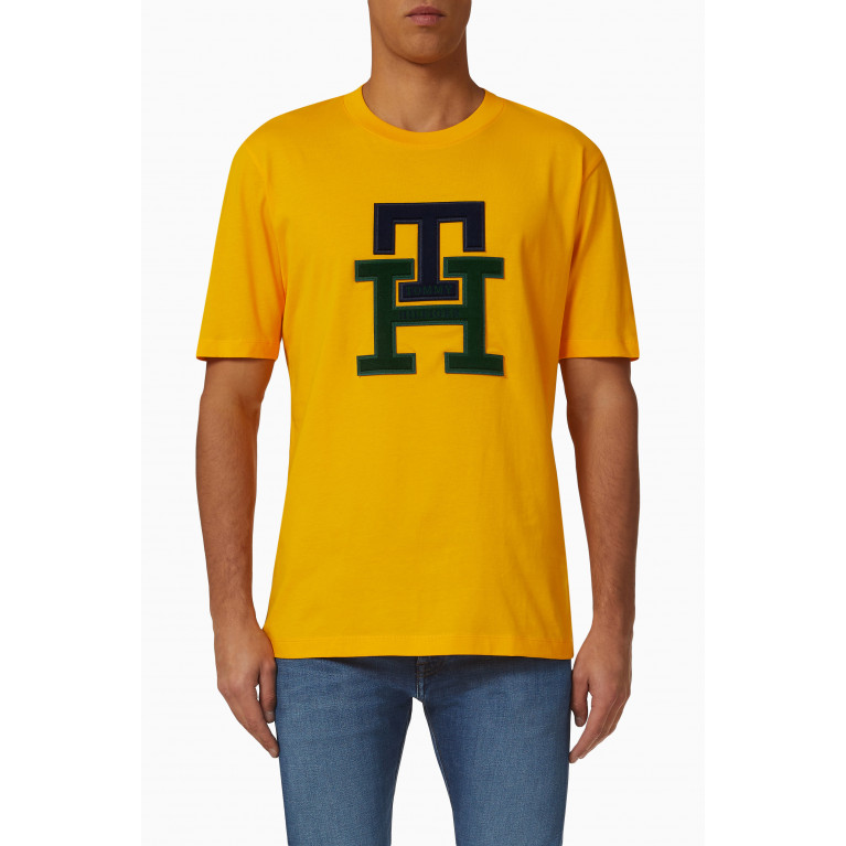 Tommy Hilfiger - Icon Black Watch Monogram T-Shirt in Cotton Yellow