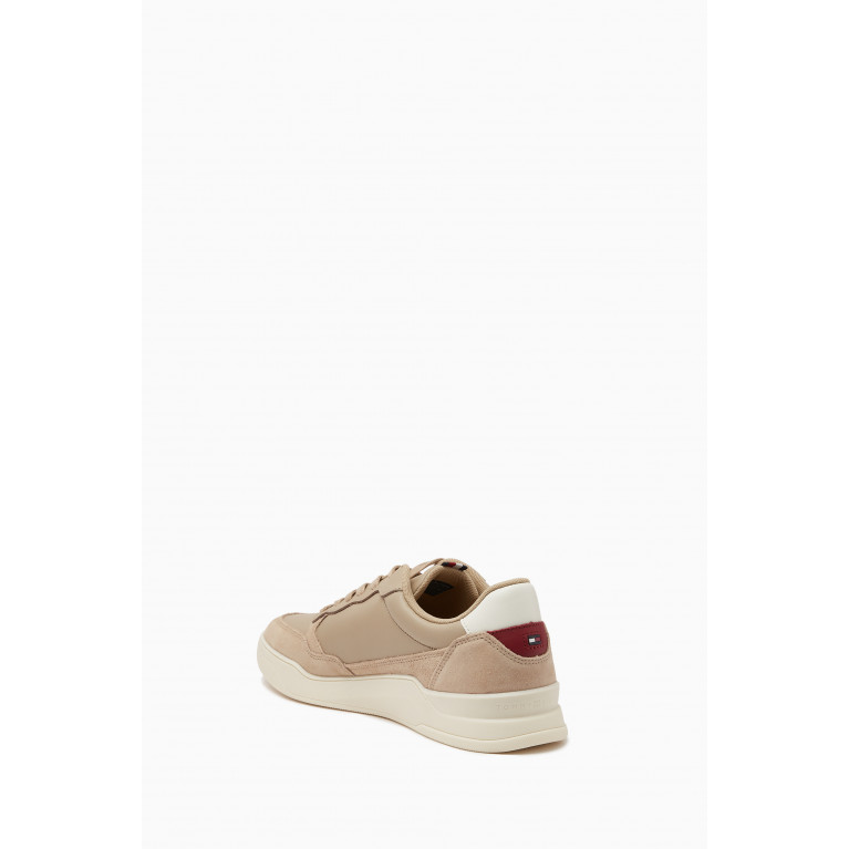 Tommy Hilfiger - Elevated Cupsole Sneakers in Leather Blend Neutral