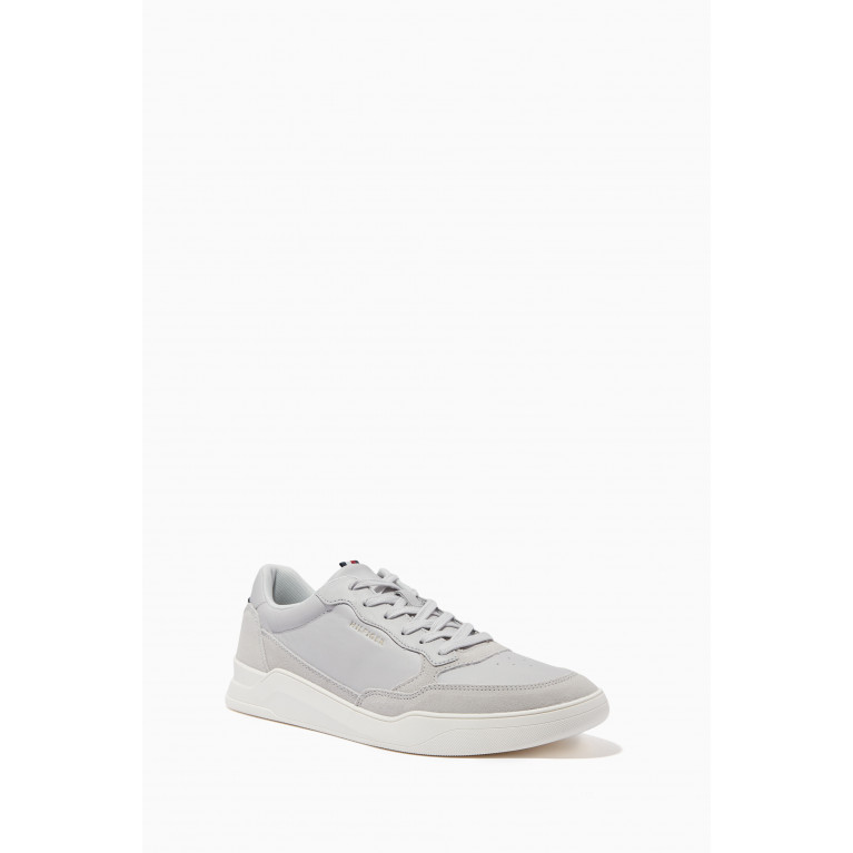 Tommy Hilfiger - Elevated Cupsole Sneakers in Leather Blend Grey