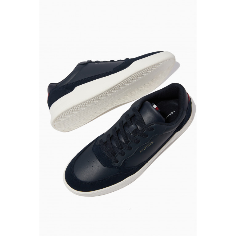 Tommy Hilfiger - Elevated Cupsole Sneakers in Leather Blend Blue