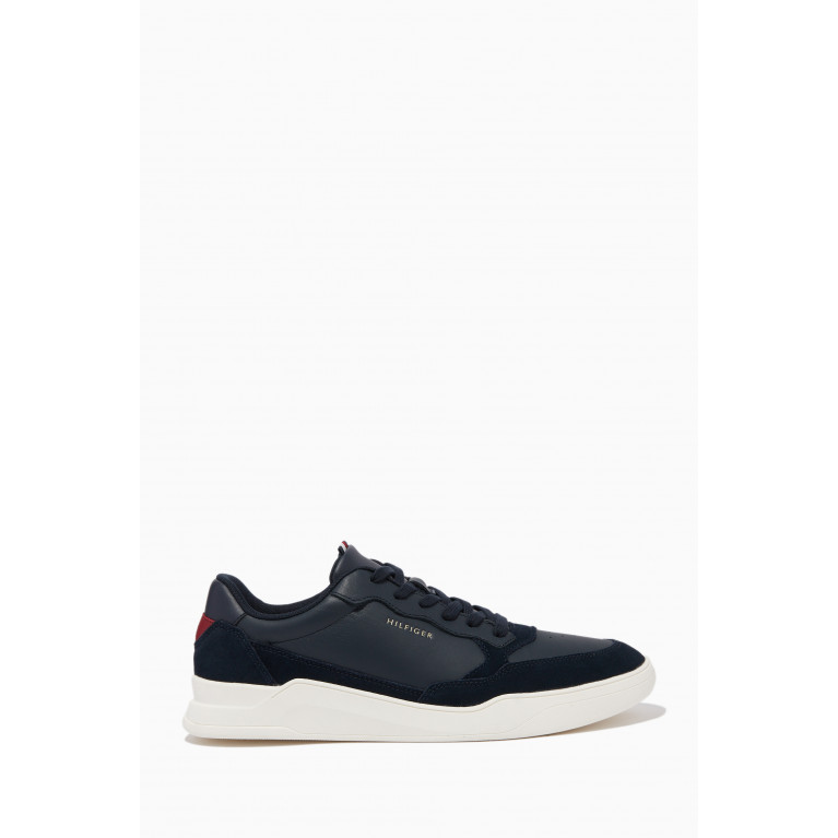 Tommy Hilfiger - Elevated Cupsole Sneakers in Leather Blend Blue