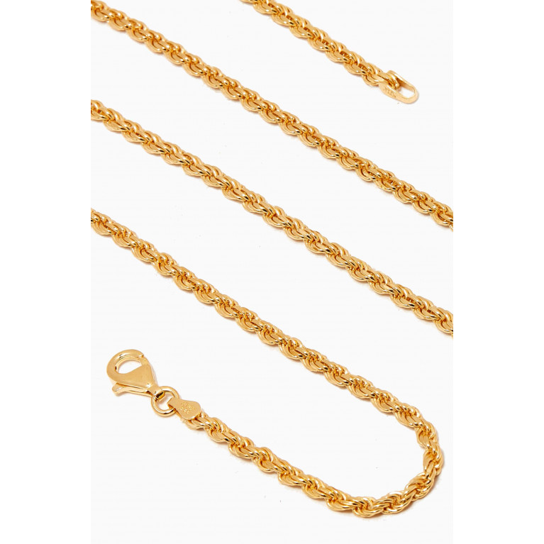 Awe Inspired - Rope Chain Necklace in 14kt Gold Vermeil