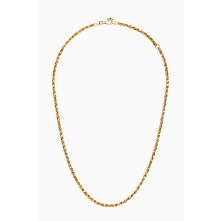 Awe Inspired - Rope Chain Necklace in 14kt Gold Vermeil