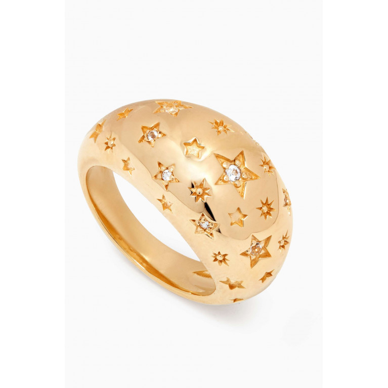 Awe Inspired - Starry Night Ring in 14kt Gold Vermeil