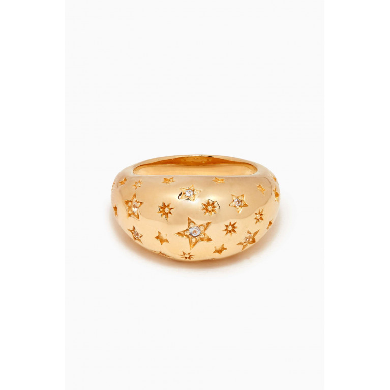 Awe Inspired - Starry Night Ring in 14kt Gold Vermeil
