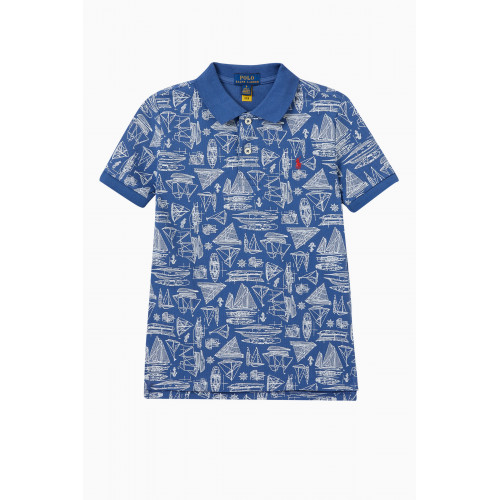 Polo Ralph Lauren - Graphic Print Logo Polo T-shirt in Cotton