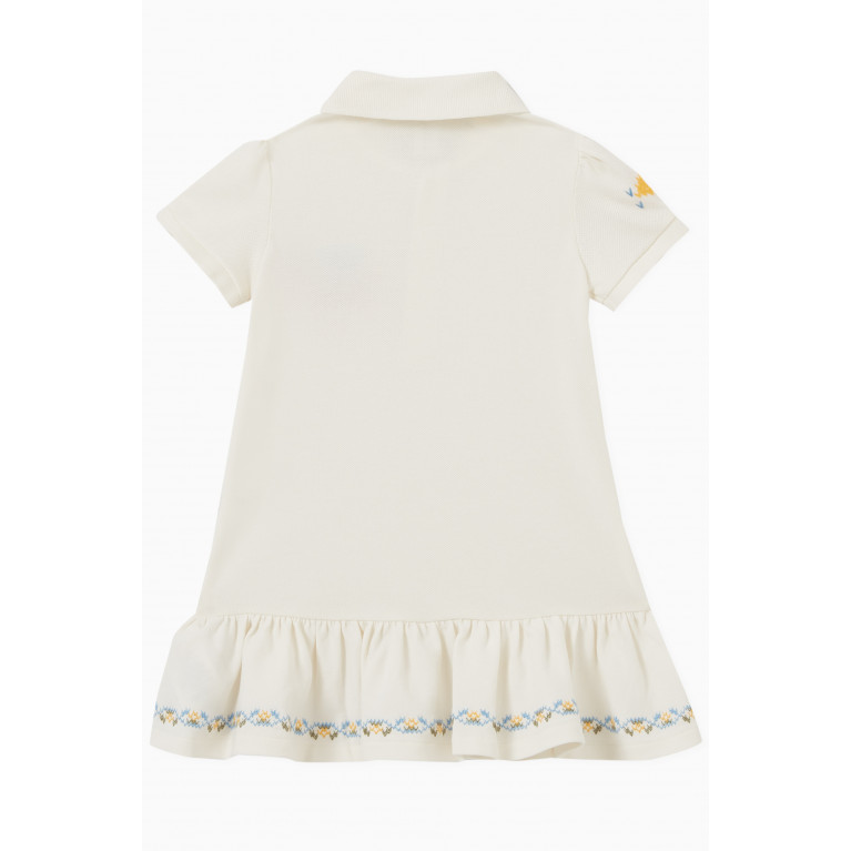 Polo Ralph Lauren - Embroidered Mesh Polo Dress in Cotton