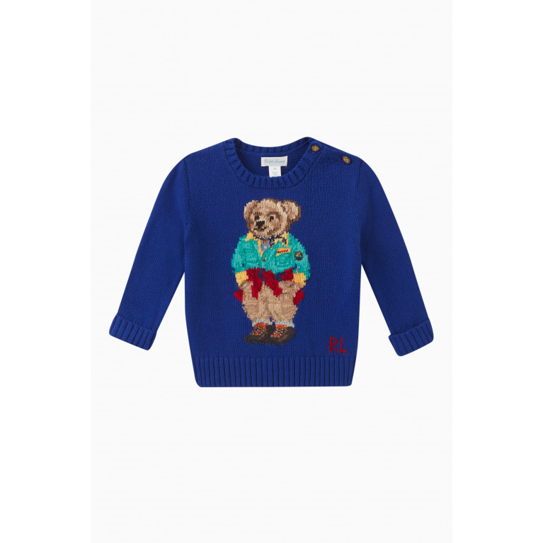 Polo Ralph Lauren - Knitted Polo Bear Sweater in Cotton Wool