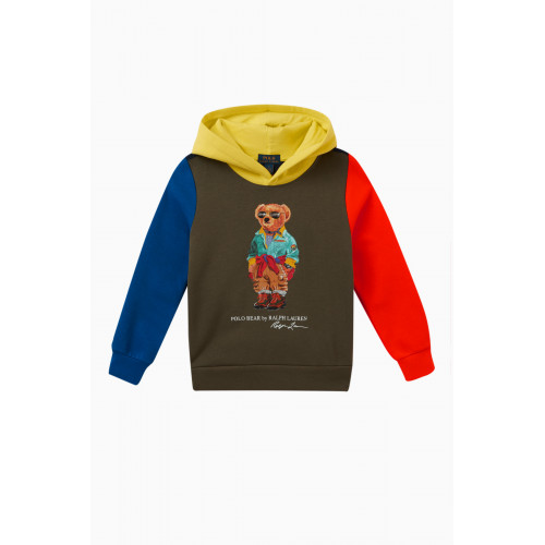 Polo Ralph Lauren - Polo Bear Colour-block Hoodie in Cotton Blend