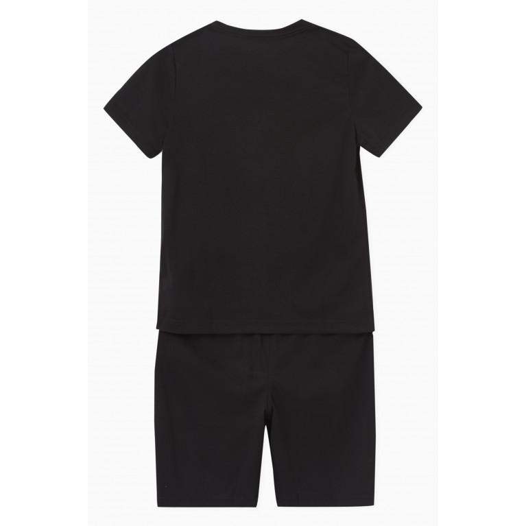 Polo Ralph Lauren - Logo Print T-shirt & Shorts Set in Cotton Black