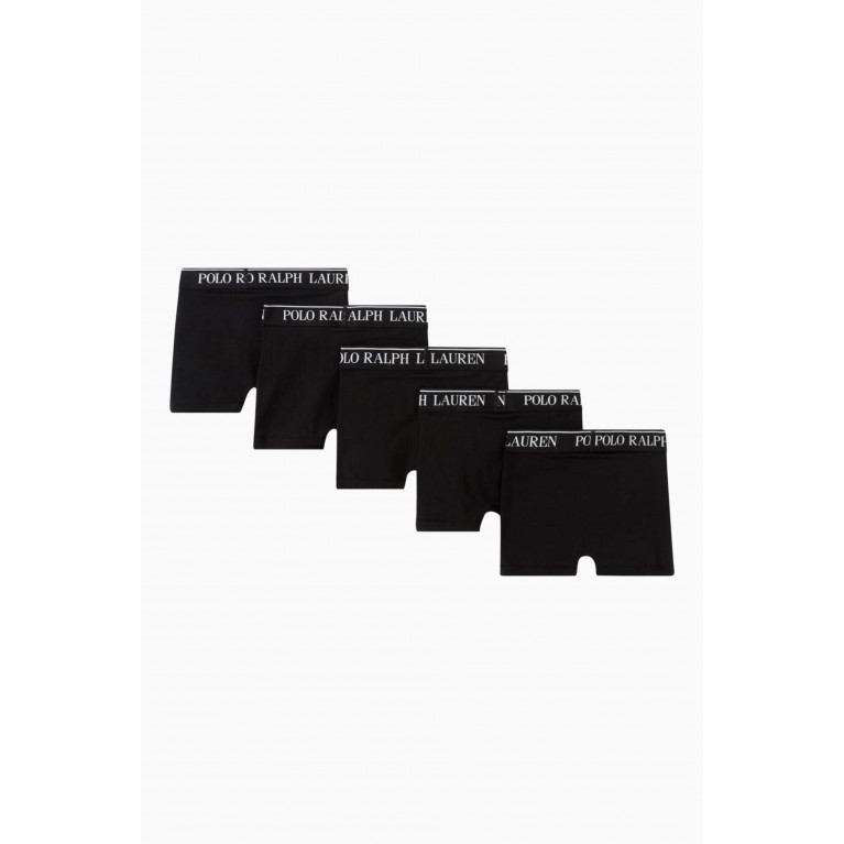 Polo Ralph Lauren - Logo Boxer Briefs in Stretch Cotton, Set of 5 Black
