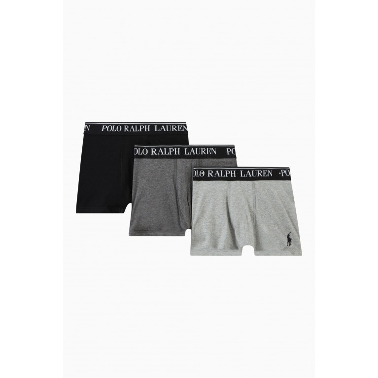 Polo Ralph Lauren - Logo Boxer Briefs in Cotton Stretch, Set of 3 Grey