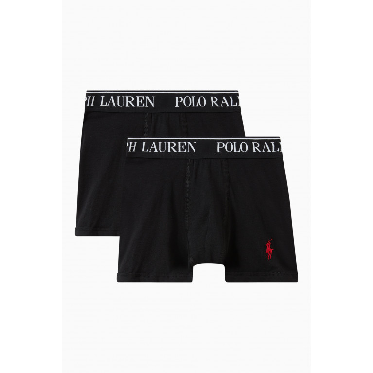 Polo Ralph Lauren - Logo Boxer Briefs in Cotton Stretch, Set of 2 Black