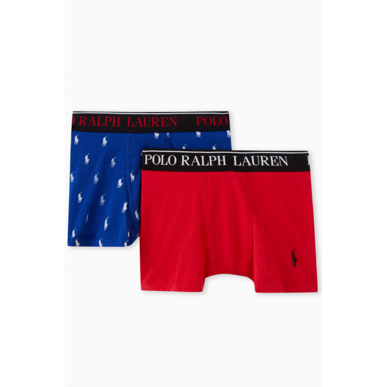 Polo Ralph Lauren - Logo Boxer Briefs in Stretch Cotton, Set of 2 Blue