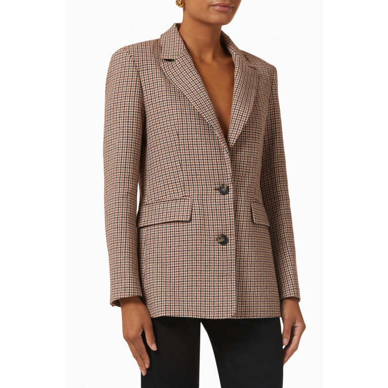 Maje - Vaisa Straight-fit Jacket in Houndstooth-cotton