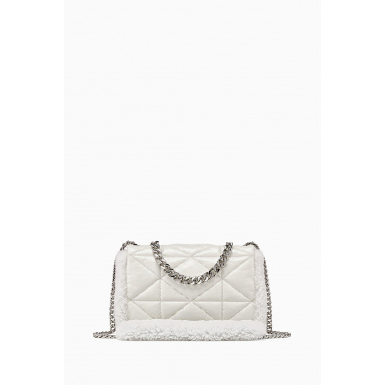 MCM - Travia Shearling Shoulder Bag in Cloud Quilted Leather