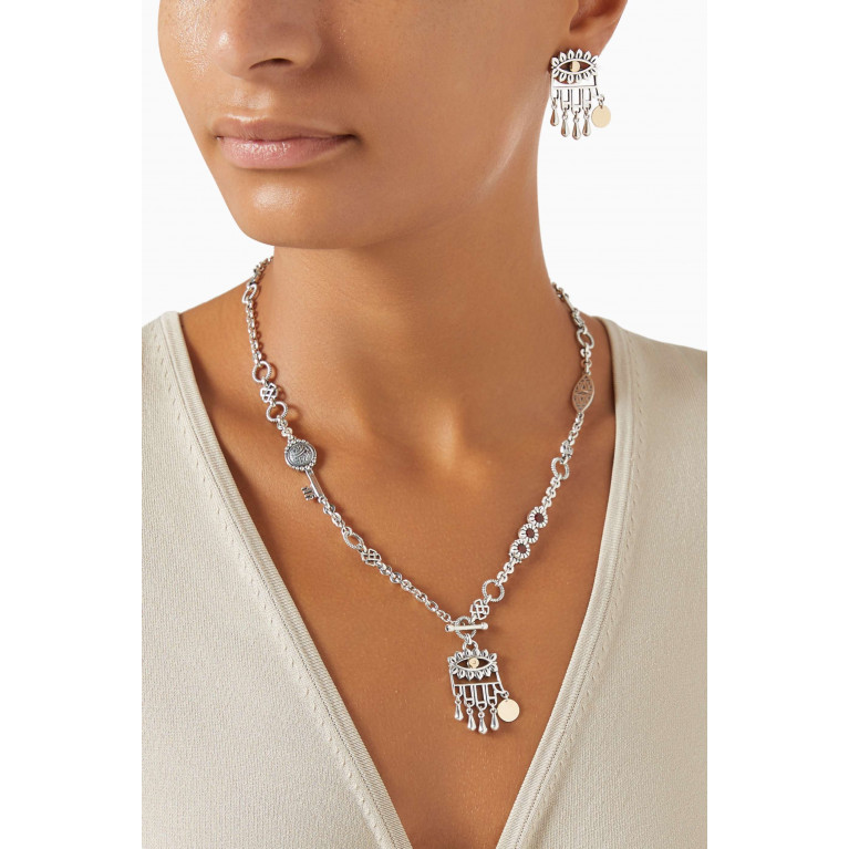 Azza Fahmy - Multi-wear Eye Necklace in 18kt Gold & Sterling Silver