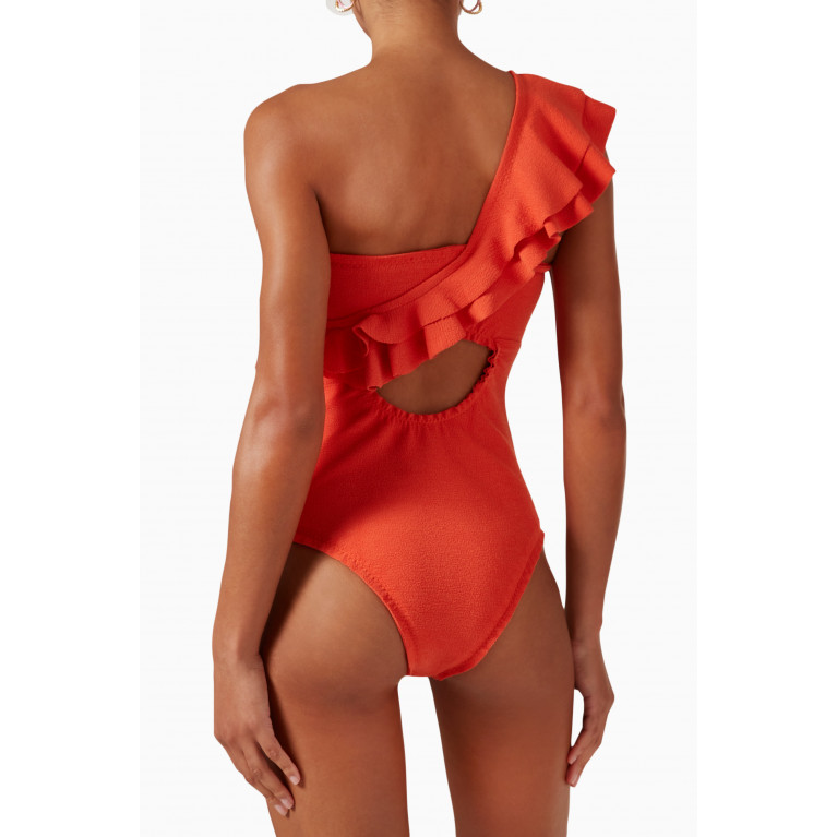 Clube Bossa - Siola One-piece Swimsuit in Stretch Nylon Orange