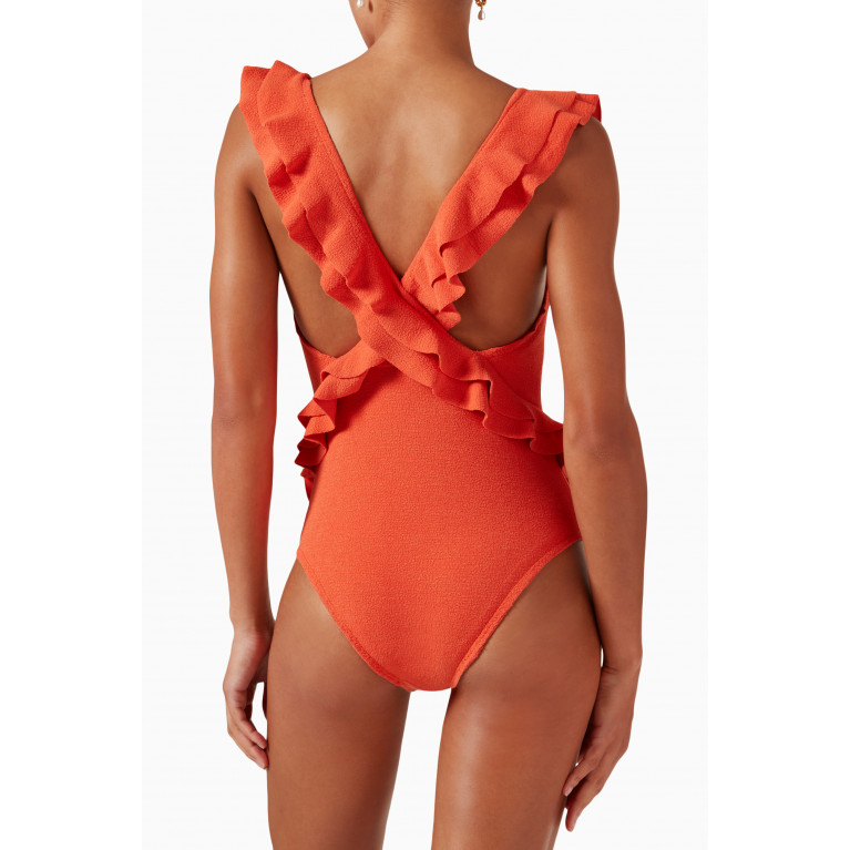 Clube Bossa - Barbette One-piece Swimsuit in Stretch Nylon Orange