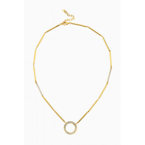 MER"S - Glow Show CZ Necklace in 24kt Gold-plated Sterling Silver