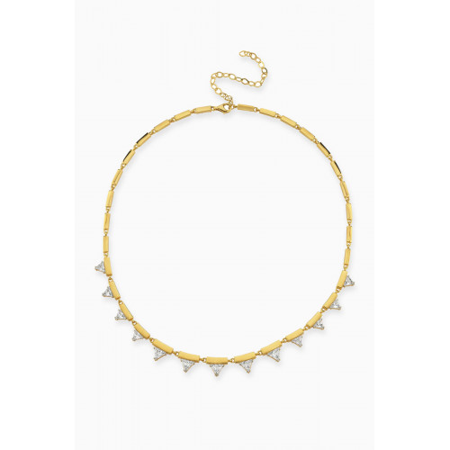 MER"S - Aurora CZ Necklace in 24kt Gold-plated Sterling Silver