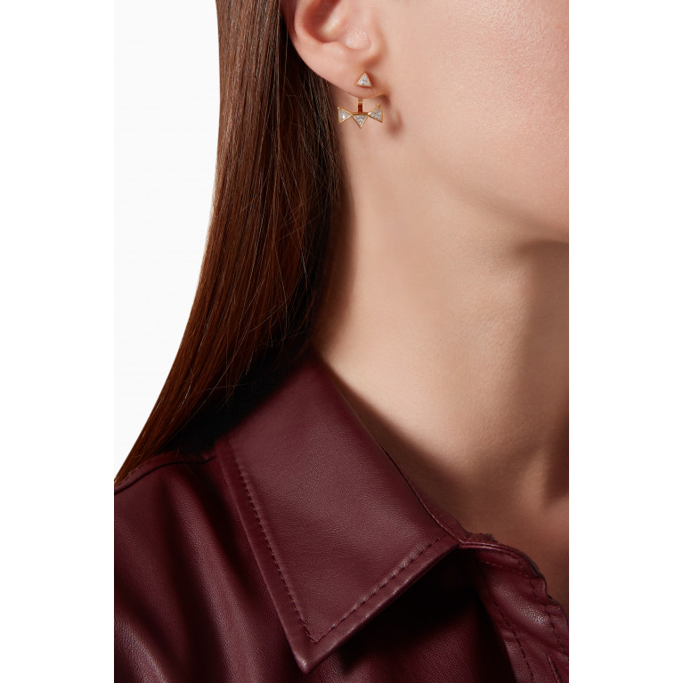MER"S - Venus Secret Jacket Earrings in 24kt Gold-plated Sterling Silver