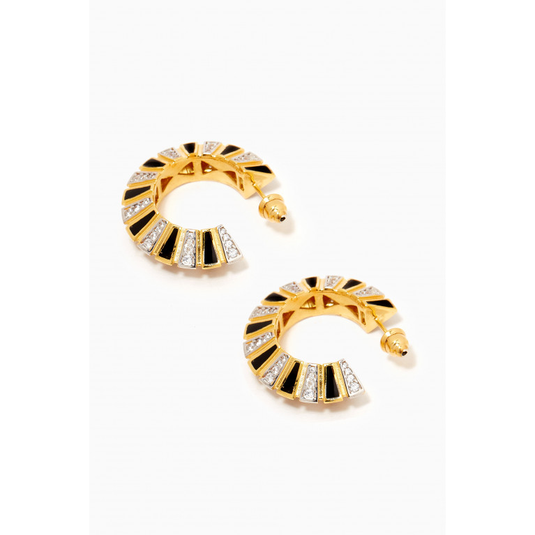 MER"S - Mini Play All Night Hoop Earrings in 24kt Gold-plated Sterling Silver