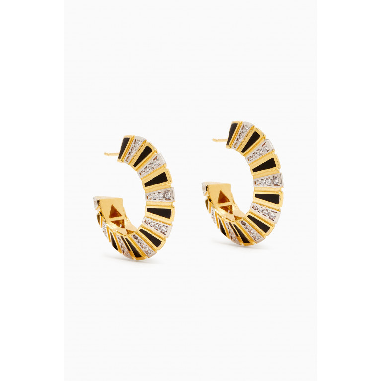 MER"S - Mini Play All Night Hoop Earrings in 24kt Gold-plated Sterling Silver