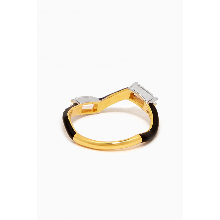 MER"S - Luminous Flare Ring in 24kt Gold-plated Sterling Silver
