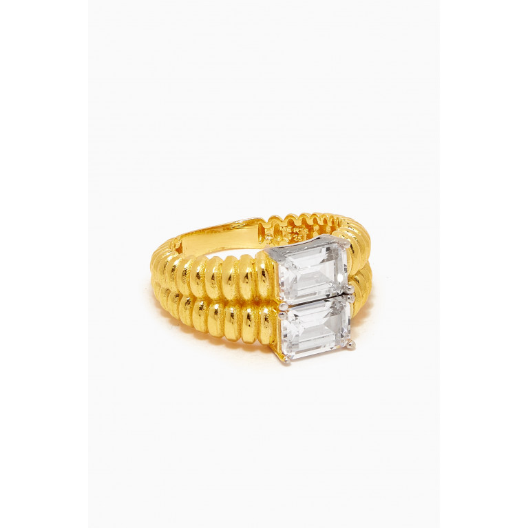 MER"S - Love & Beauty Ring in 24kt Gold-plated Sterling Silver
