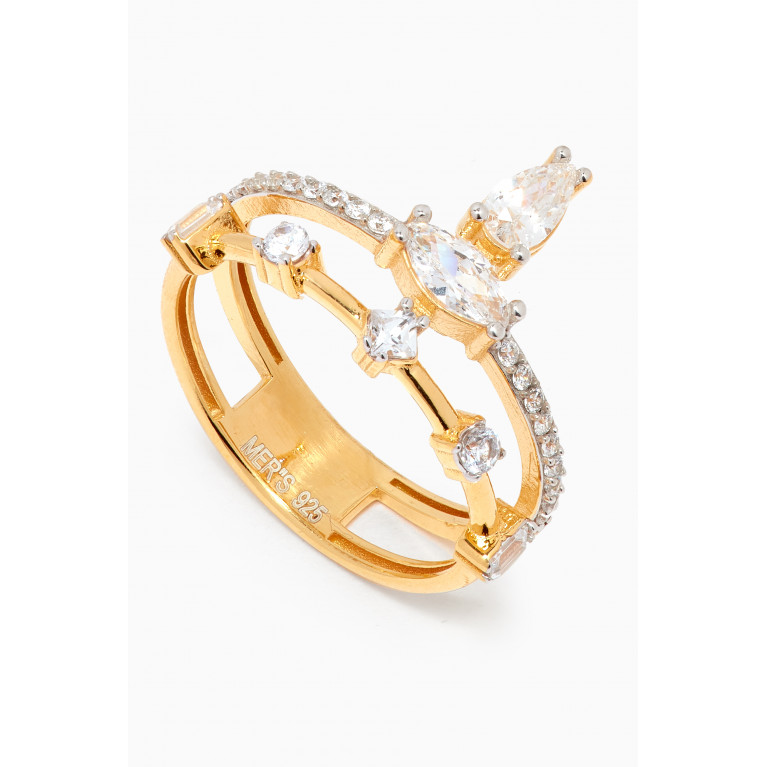 MER"S - Higher Love Ring in 24kt Gold-plated Sterling Silver