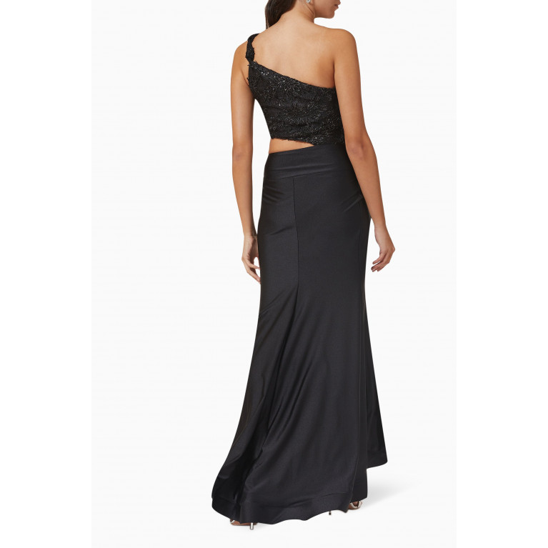 Nicole Bakti - One-shoulder Gown in Jersey