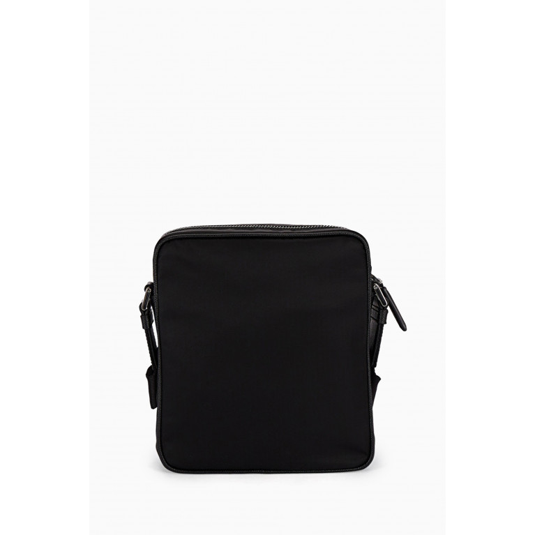 Prada - Logo Zip Shoulder Bag in Re-Nylon & Saffiano Leather