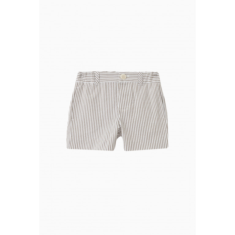 Bonpoint - Striped Bermuda Shorts in Cotton