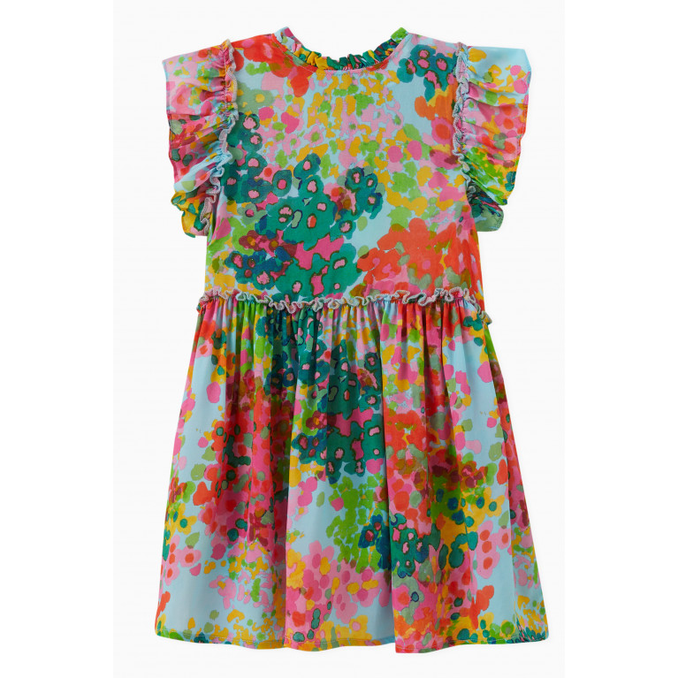 Stella McCartney - Frilled Floral Dress in Lyocell Multicolour