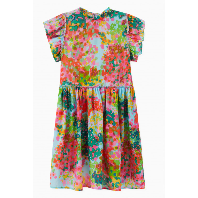 Stella McCartney - Frilled Floral Dress in Lyocell Multicolour