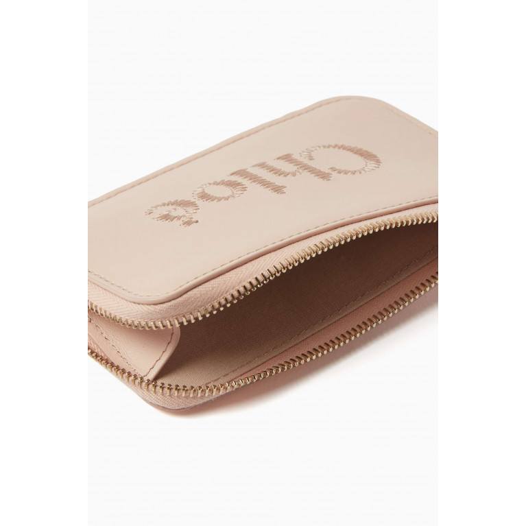 Chloé - Small Logo Sense Coin Purse in Shiny Calfskin Pink