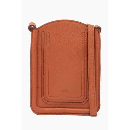 Chloé - Marcie Phone Pouch in Leather Brown