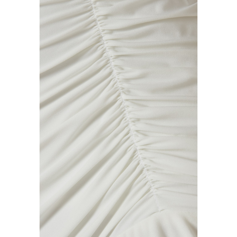 Amri - Tiered Asymmetric Maxi Dress White