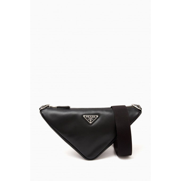 Prada - Triangle Crossbody Bag in Smooth Leather