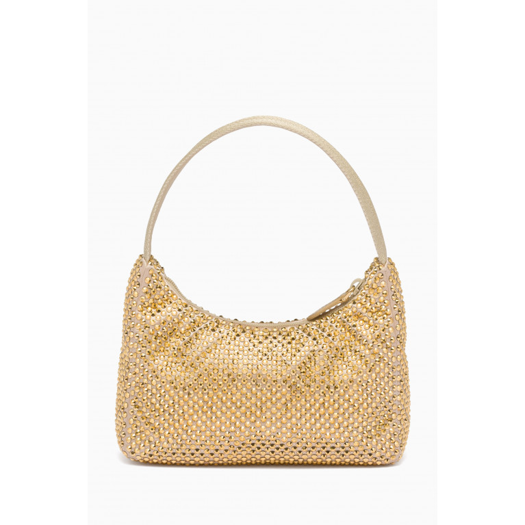 Prada - Crystal-embellished Shoulder Bag in Satin