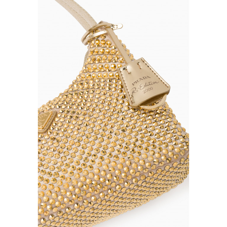 Prada - Crystal-embellished Shoulder Bag in Satin