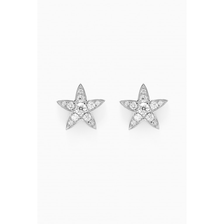 Fergus James - Star Diamond Stud Earrings in 18kt White Gold