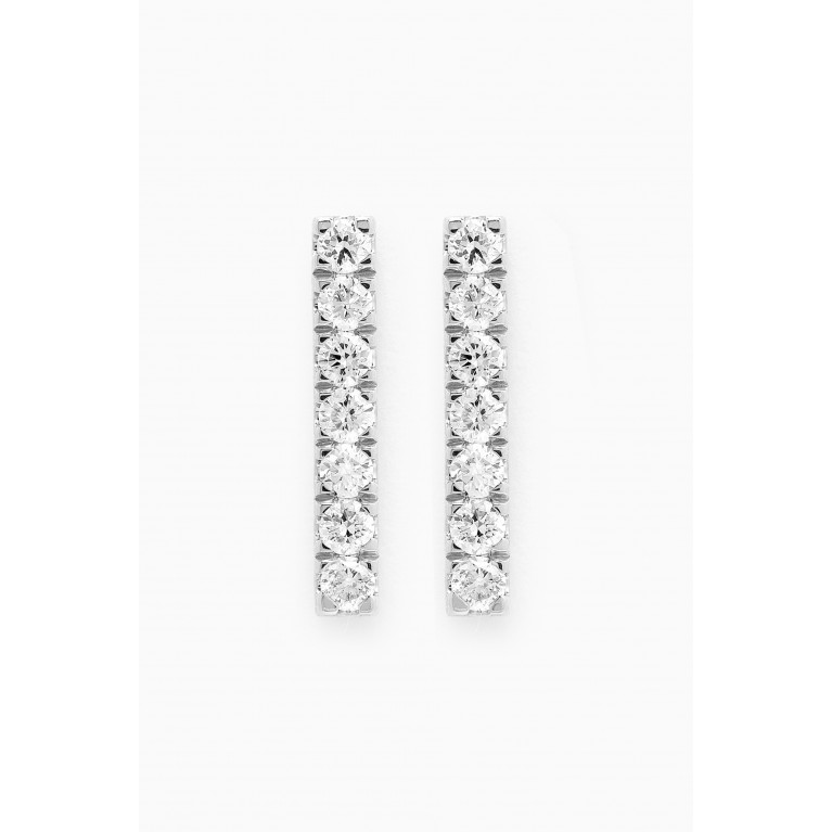 Fergus James - Bar Diamond Earrings in 18kt White Gold