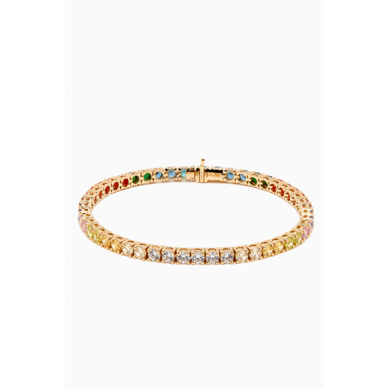 Arkay - Rainbow Round-cut Tennis Bracelet in 18kt Gold