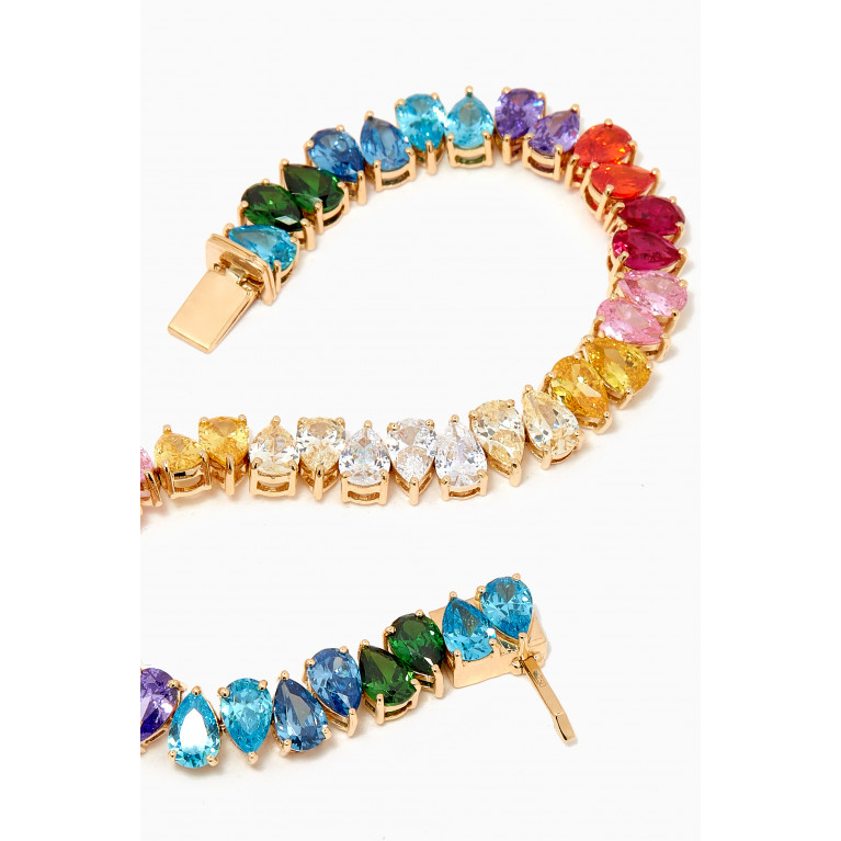 Arkay - Rainbow Opposing Pear-cut Tennis Bracelet in 18kt Gold