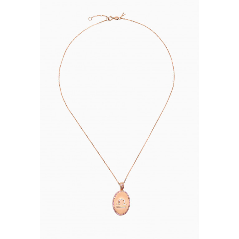 Arkay - Zodiac August Diamond Necklace in 18kt Rose Gold