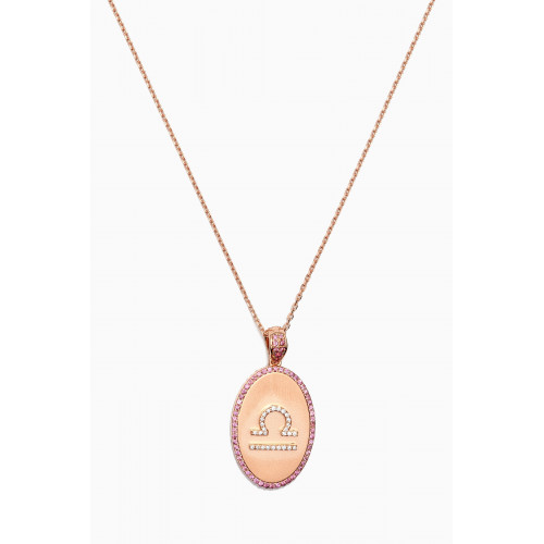 Arkay - Zodiac August Diamond Necklace in 18kt Rose Gold